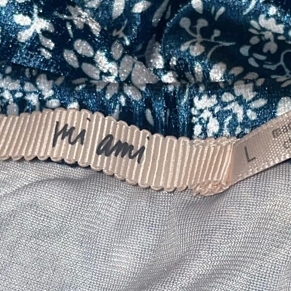 2/$30  Avery Velvet Flare Mini Spaghetti Strap Floral Surplice Dress Size Large - Picture 7 of 8